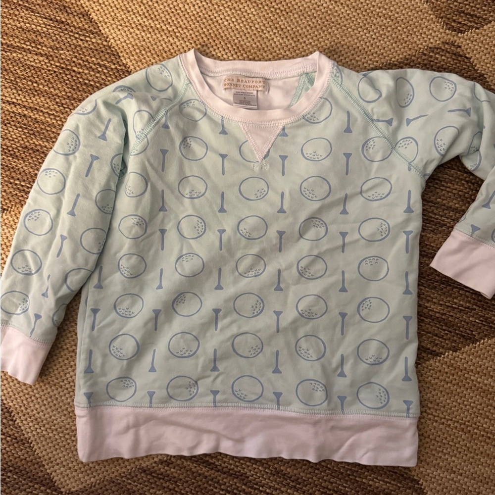 The Beaufort Bonnet Company Blue and White Top